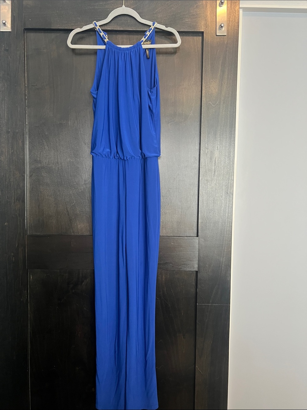 Laundry By Shelli Segal Royal Blue Halter Jumpsuit